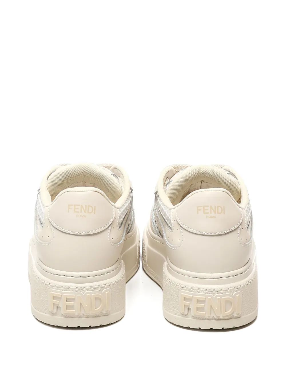 FENDI Match logo-plaque low-top sneakers White