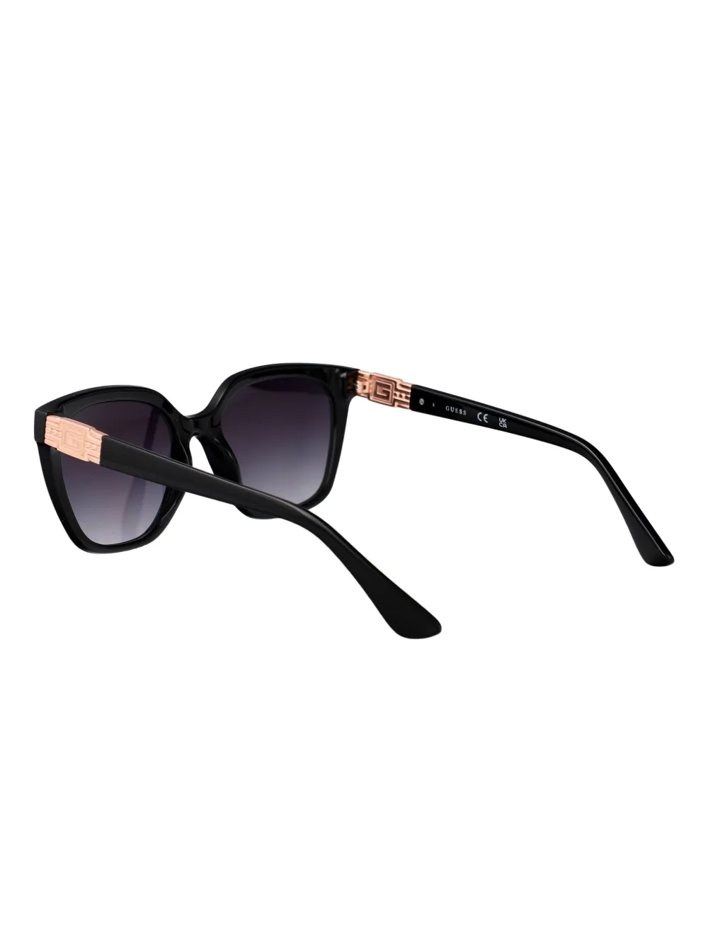 GUESS EYEWEAR Zonnebril met vierkant montuur en logo Zwart