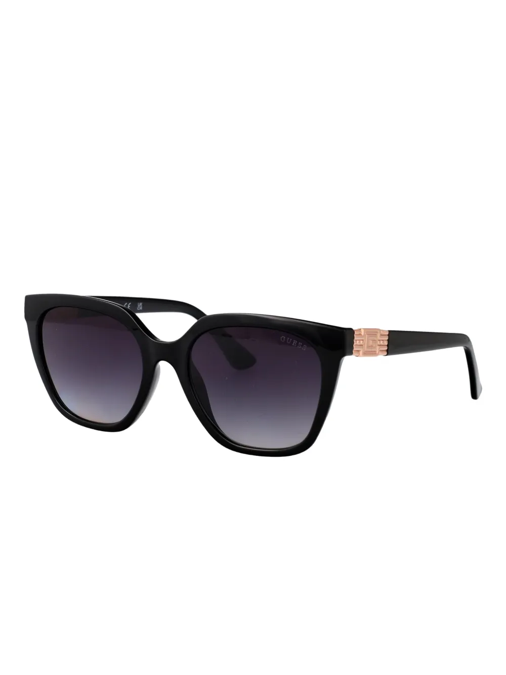 GUESS EYEWEAR Zonnebril met vierkant montuur en logo Zwart