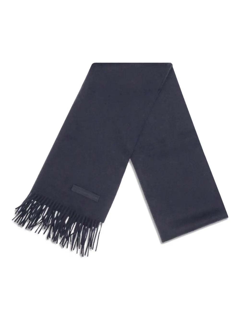 Zegna fringed scarf - Zwart