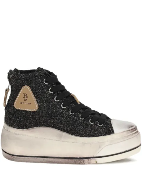 R13 zip-detail platform sneakers