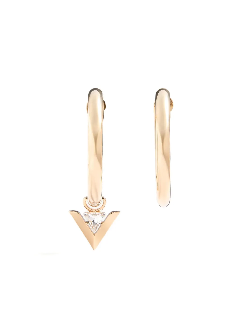 Valentino Garavani Orecchini a cerchio Je Les V-metal con cristalli - Oro