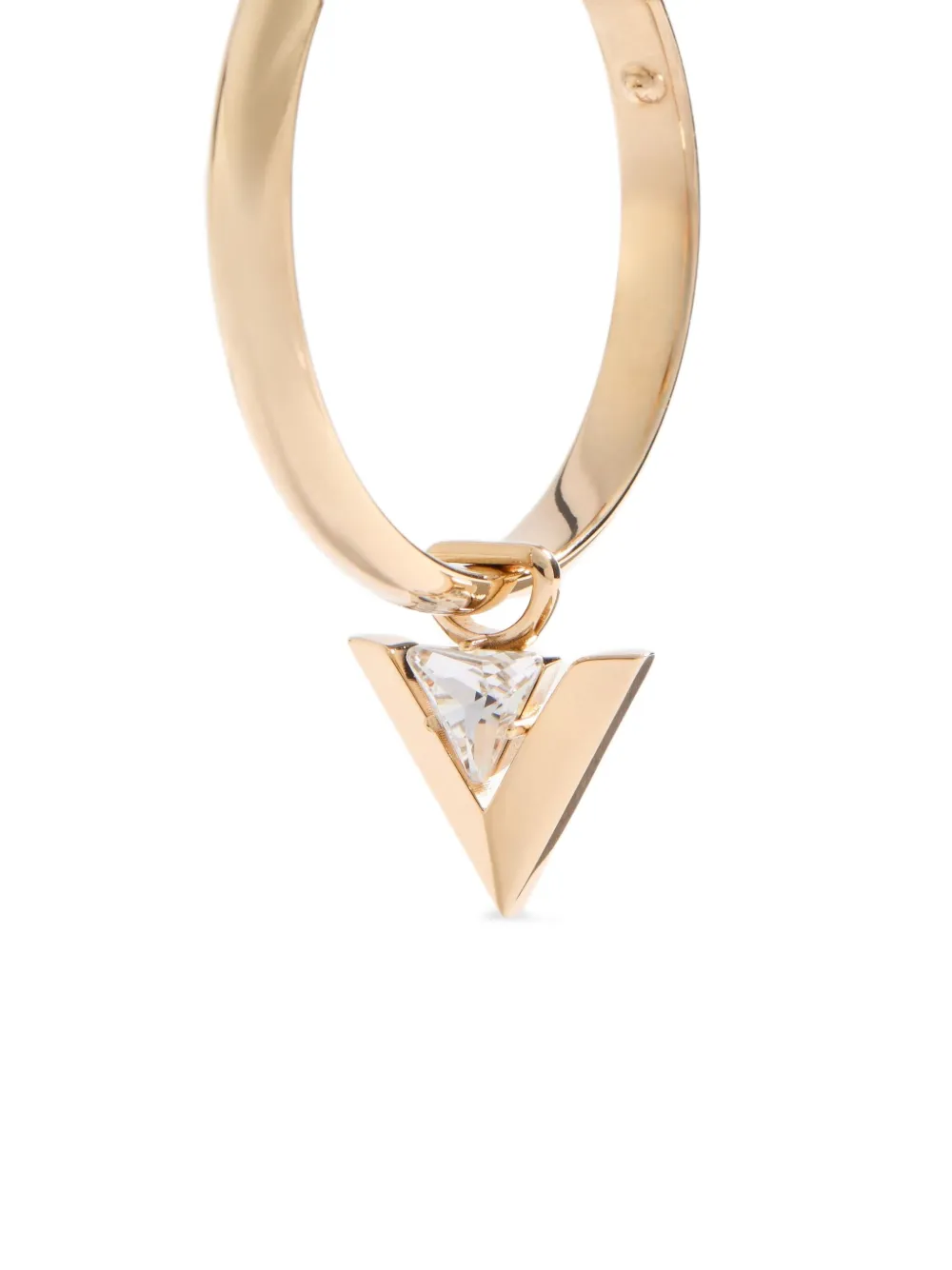Valentino Je Les V-metal And Crystal Hoop Earrings In Gold
