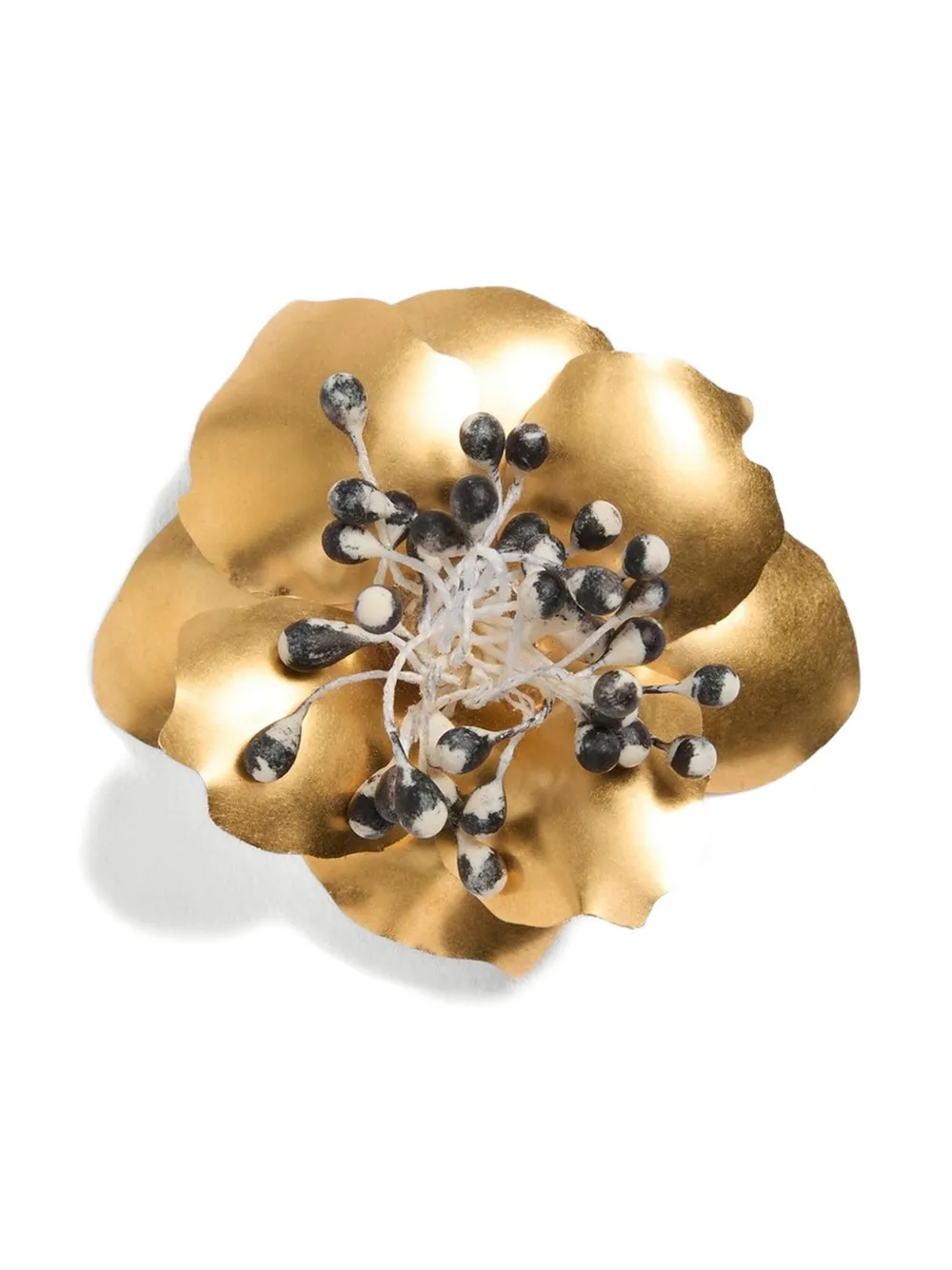 Valentino Fleur Lumineuse Brooch In Gold
