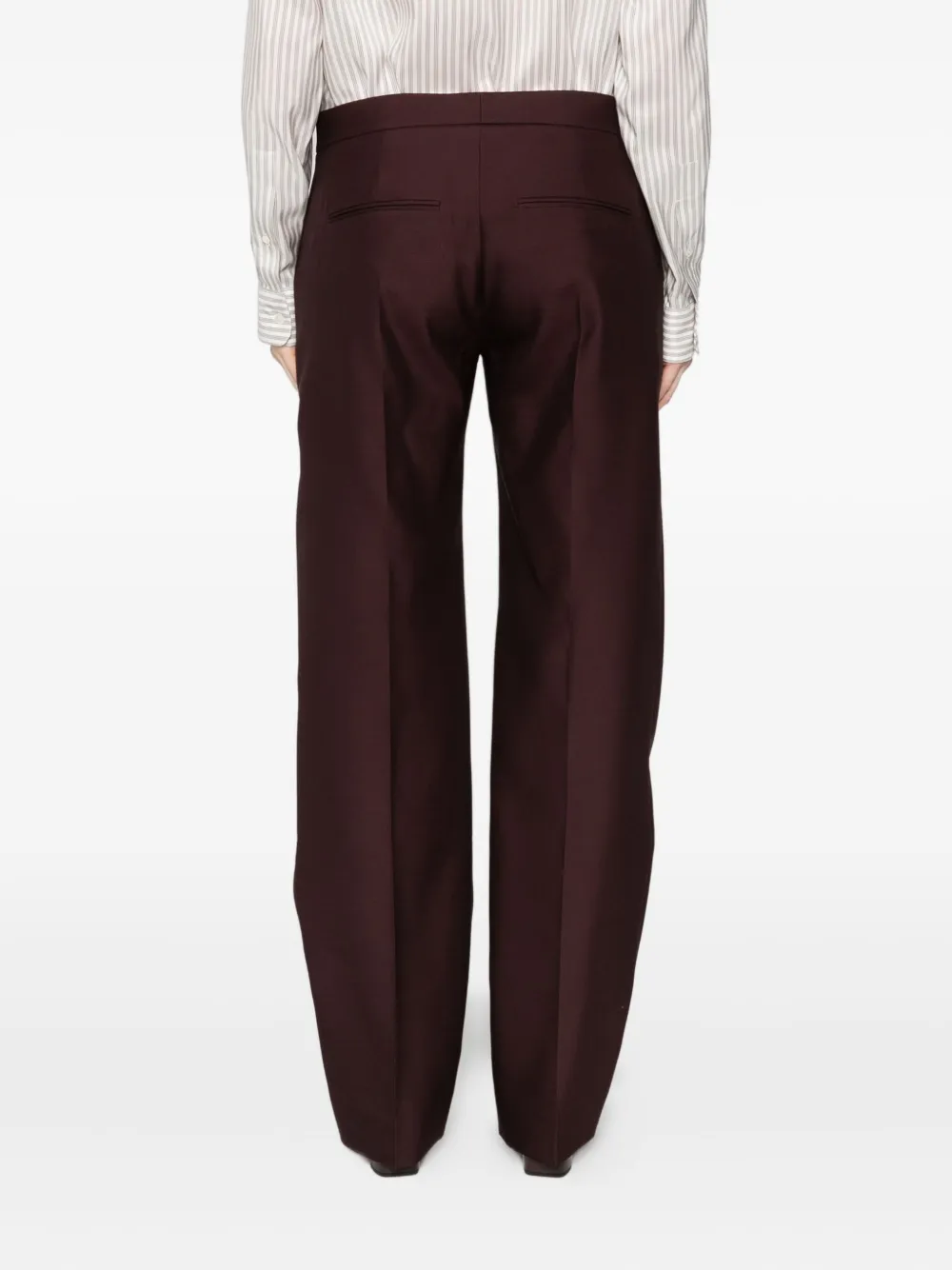 KHAITE Callen broek met geplooide voorkant Paars