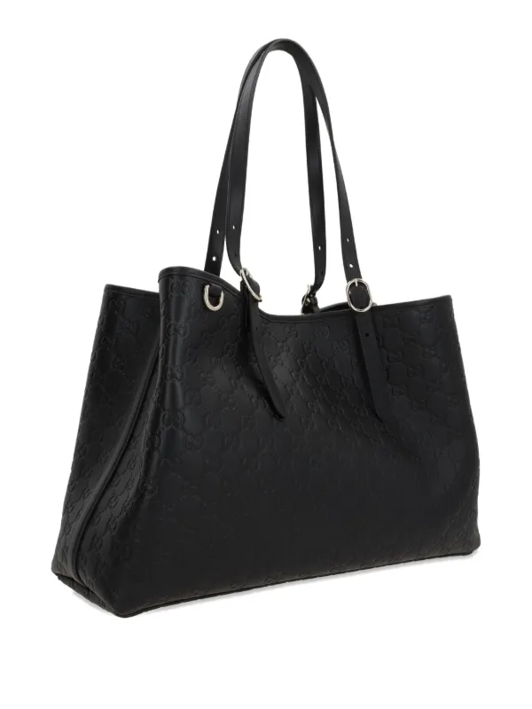 トートバッグ GUCCI GG Emblem large black shopping bag 31093146_60222388_600.jpg
