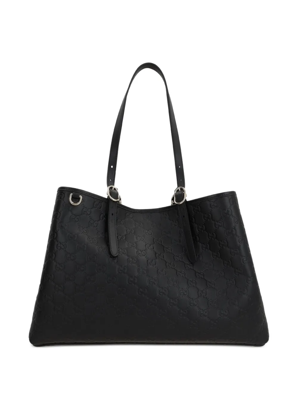 Gucci large GG Emblem tote bag Zwart