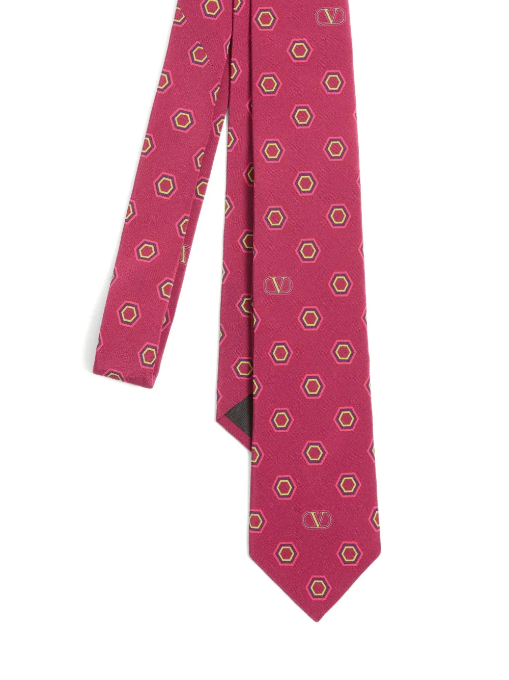Valentino Garavani Zijden stropdas met geometrisch patroon - Rood