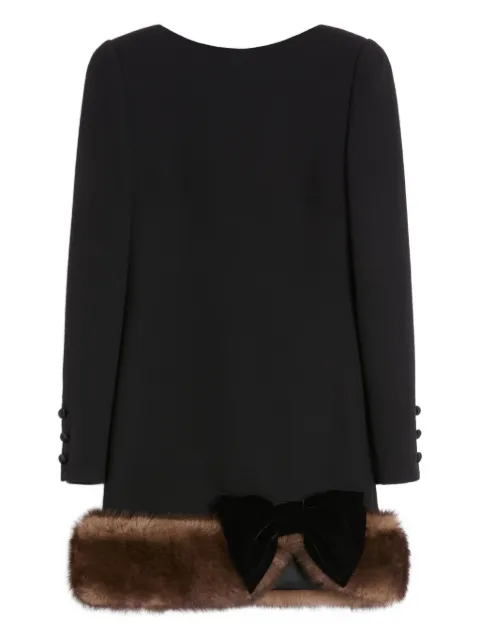 Valentino Garavani shearling-trim mini dress