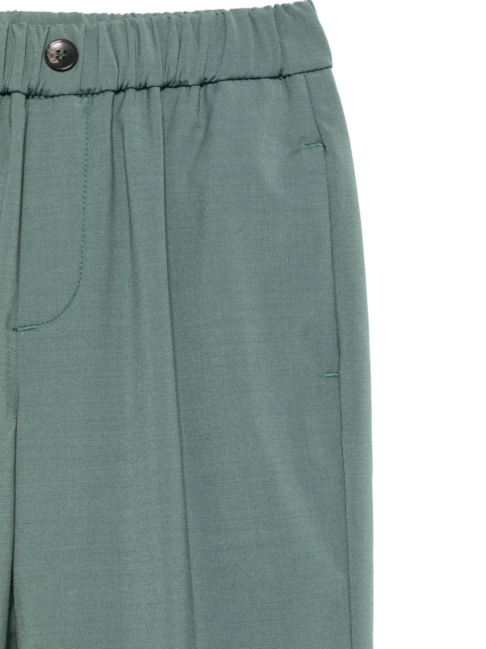 michael coal Broek met elastische tailleband en zak Groen