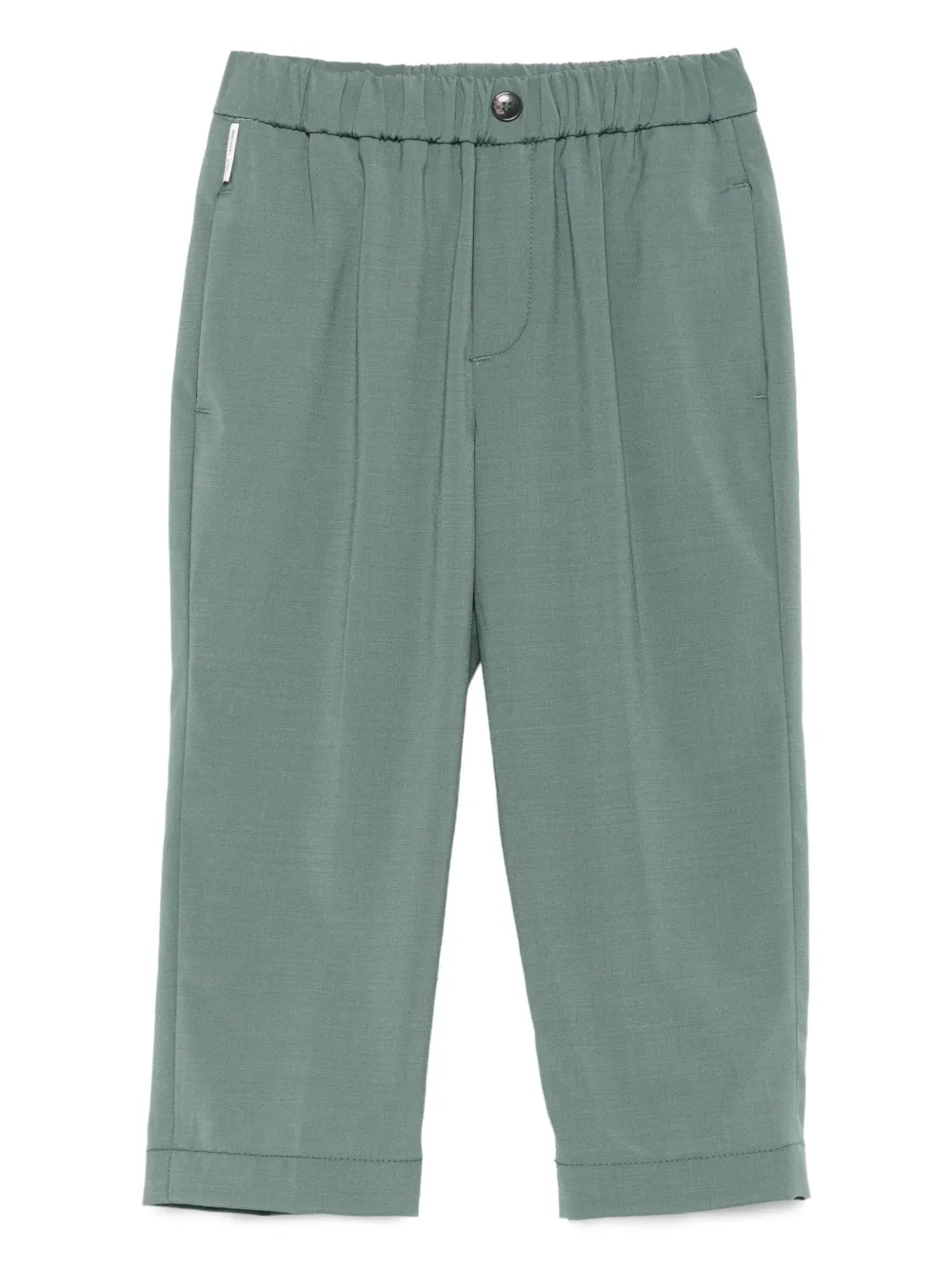 michael coal elastic-waistband pocket trousers - グリーン michael coal elastic-waistband pocket trousers - グリーン