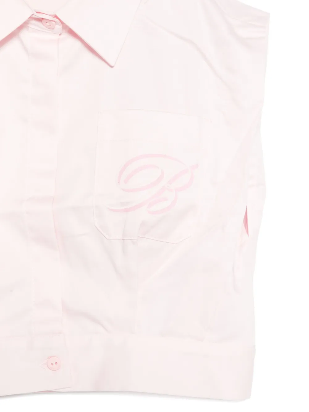 Miss Blumarine Shirt met geborduurde zak Roze