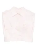 Miss Blumarine embroidered-pocket shirt - Pink