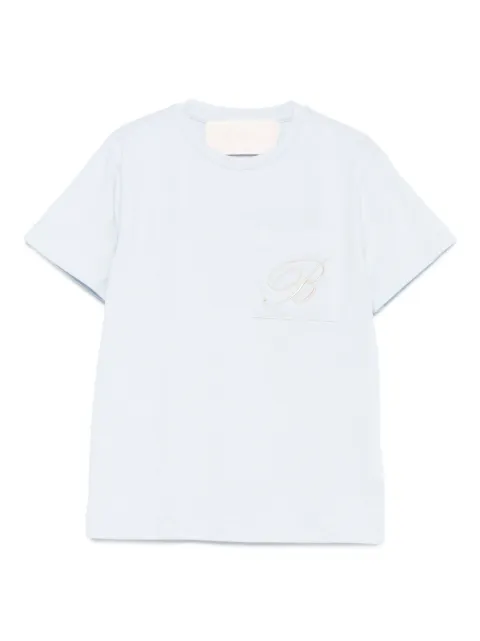Miss Blumarine embroidered-pocket t-shirt