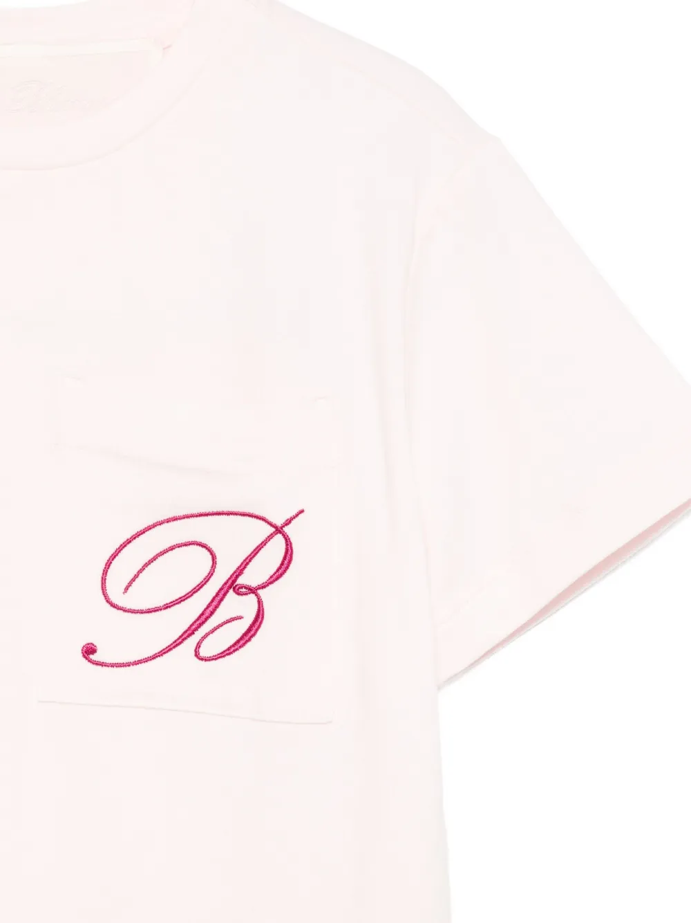 Miss Blumarine T-shirt met geborduurde zak Roze