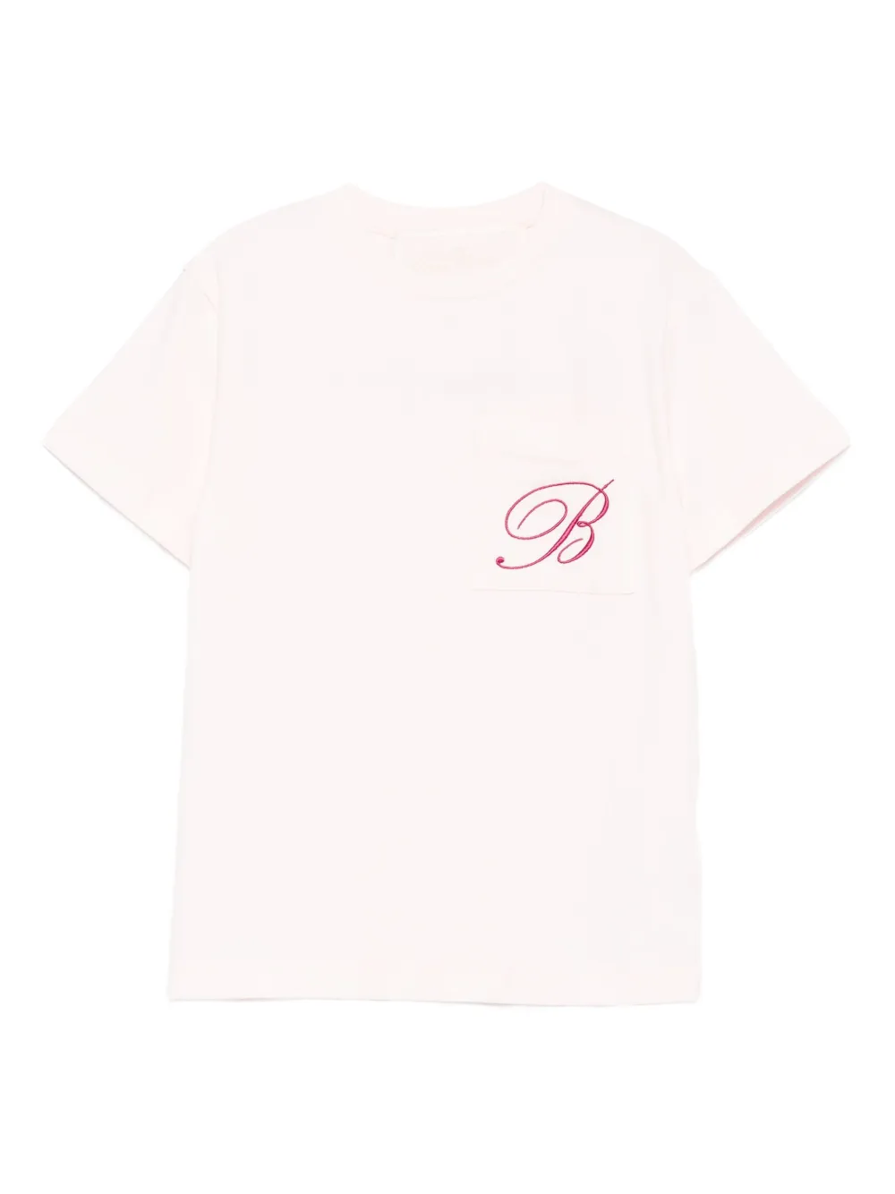 Miss Blumarine embroidered-pocket T-shirt | Pink | Image 1