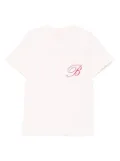 Miss Blumarine embroidered-pocket T-shirt - Pink