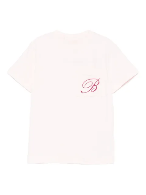 Miss Blumarine embroidered-pocket T-shirt