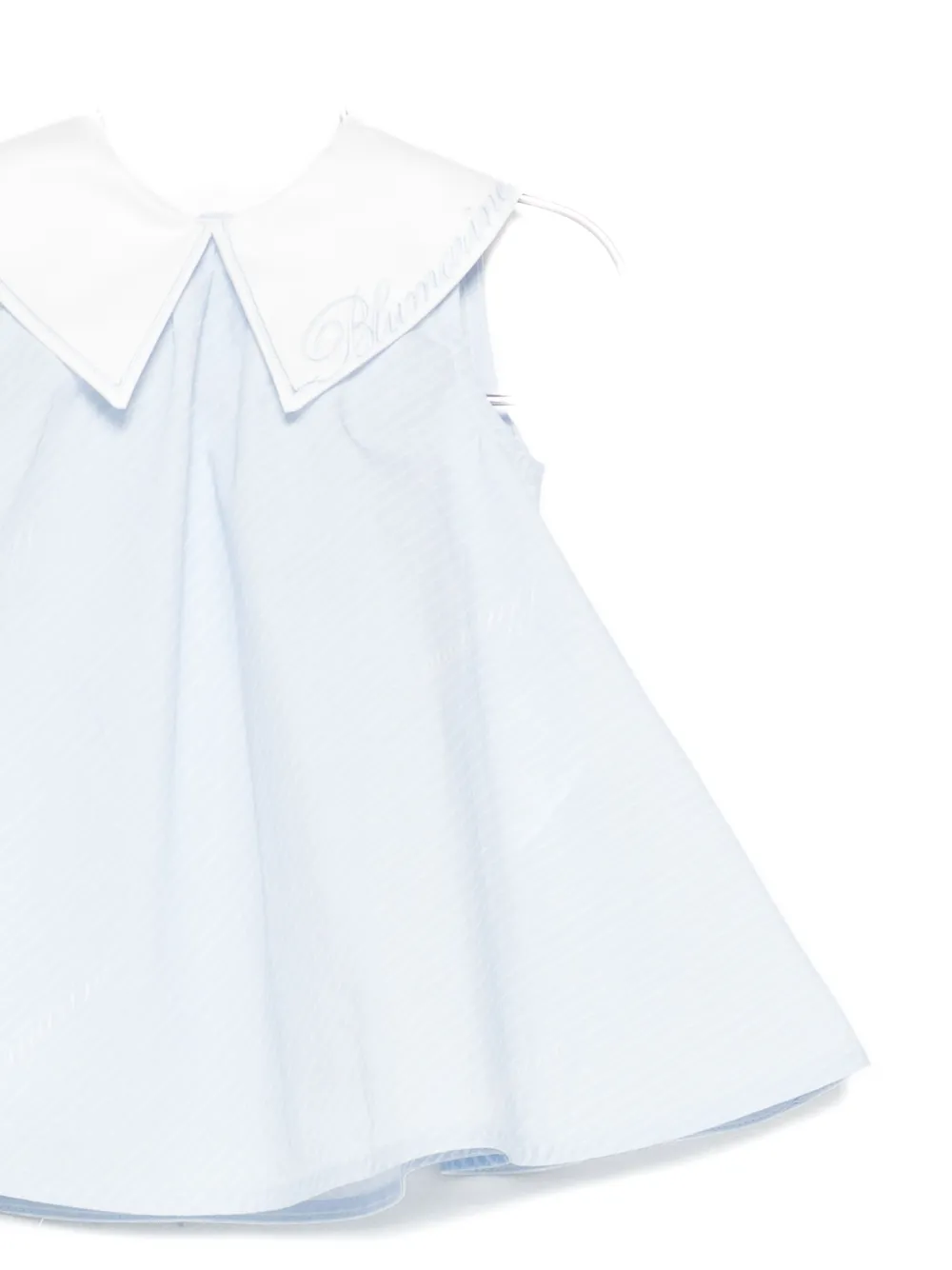 Miss Blumarine Katoenen jurk met puntige kraag Blauw