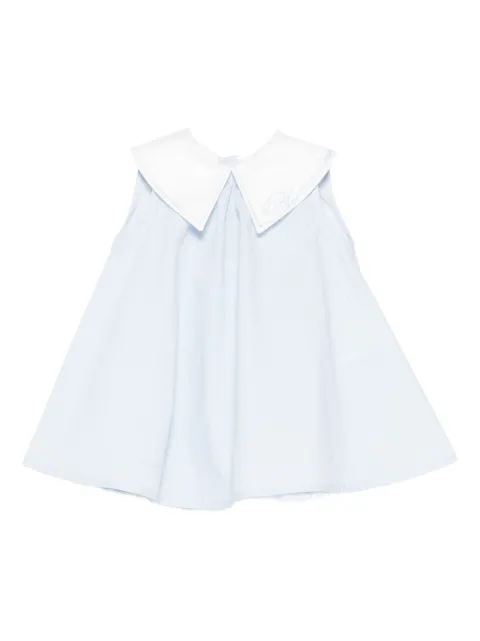 Miss Blumarine pointed-collar cotton dress