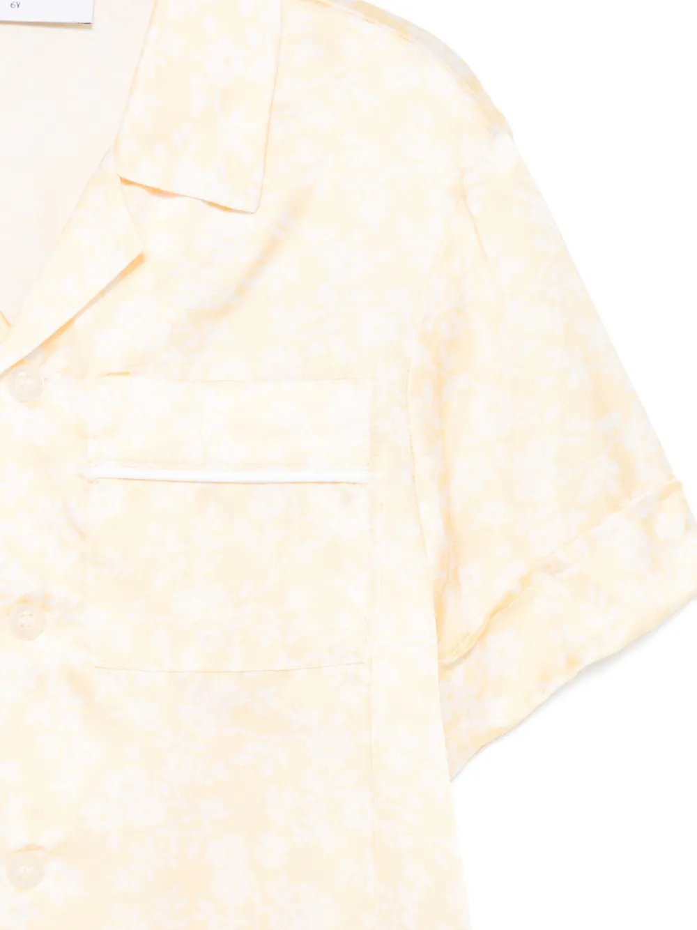 Paade Mode Mimi Floral-print Short-sleeve Shirt In Yellow