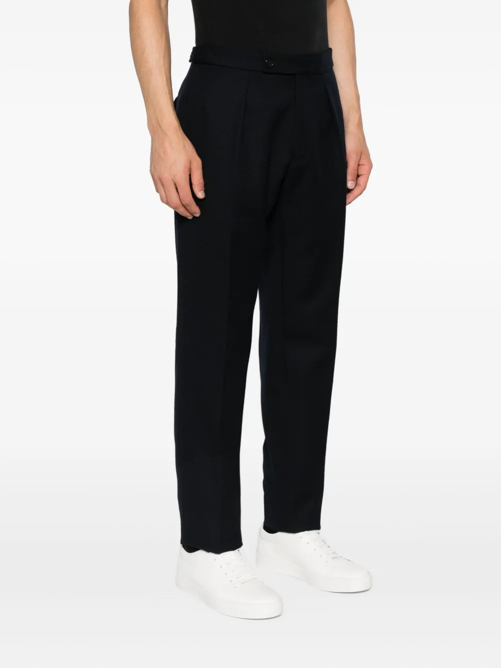 Incotex Broek met geplooid detail Blauw