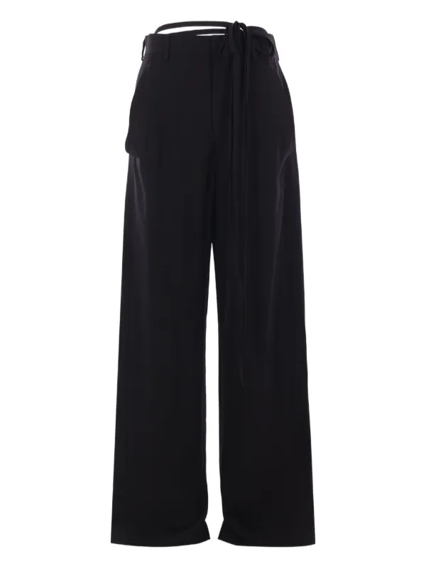 Ann Demeulemeester Anneke タイウエスト ワイドパンツ Ann Demeulemeester Anneke タイウエスト ワイドパンツ