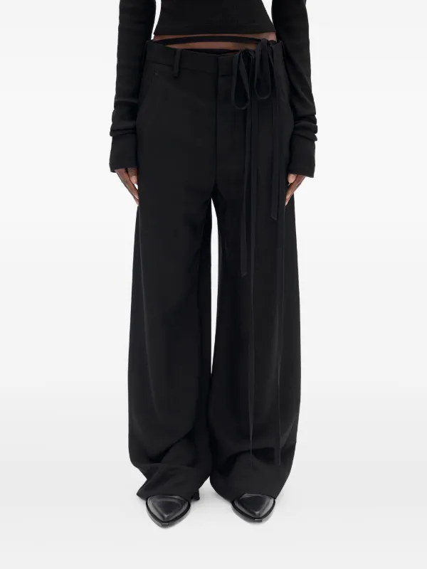 Ann Demeulemeester Anneke Tie-waist Palazzo Pants in Black