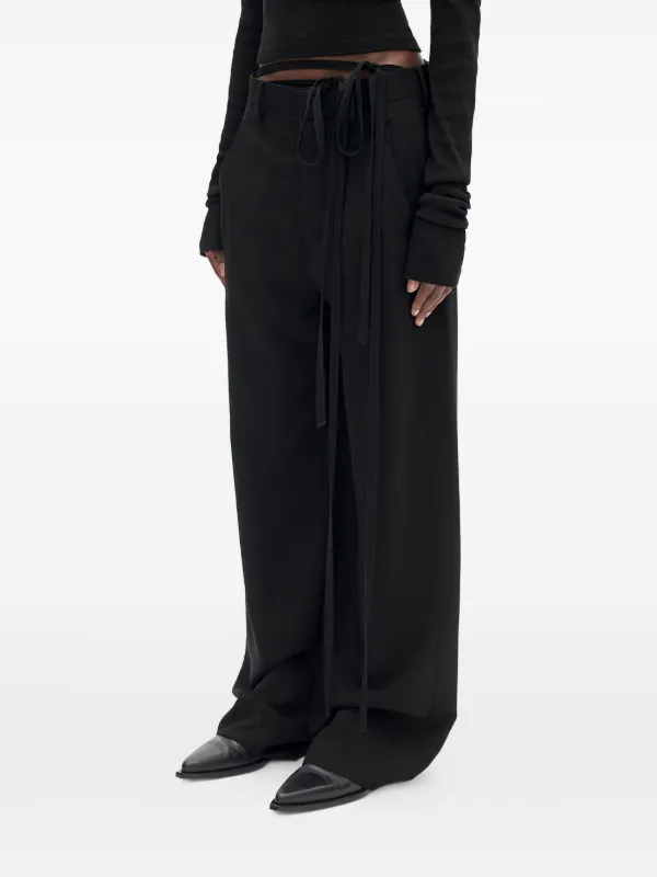 ANN DEMEULEMEESTER ワイドパンツ XXS ブラック 【公式通販】