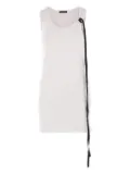 Ann Demeulemeester Seva ribbed grosgrain-ribbon top - White