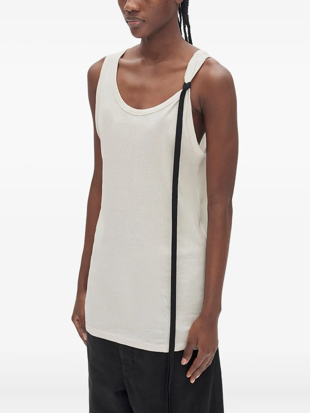  Ann Demeulemeester Seva Ribbed T-shirt - White 