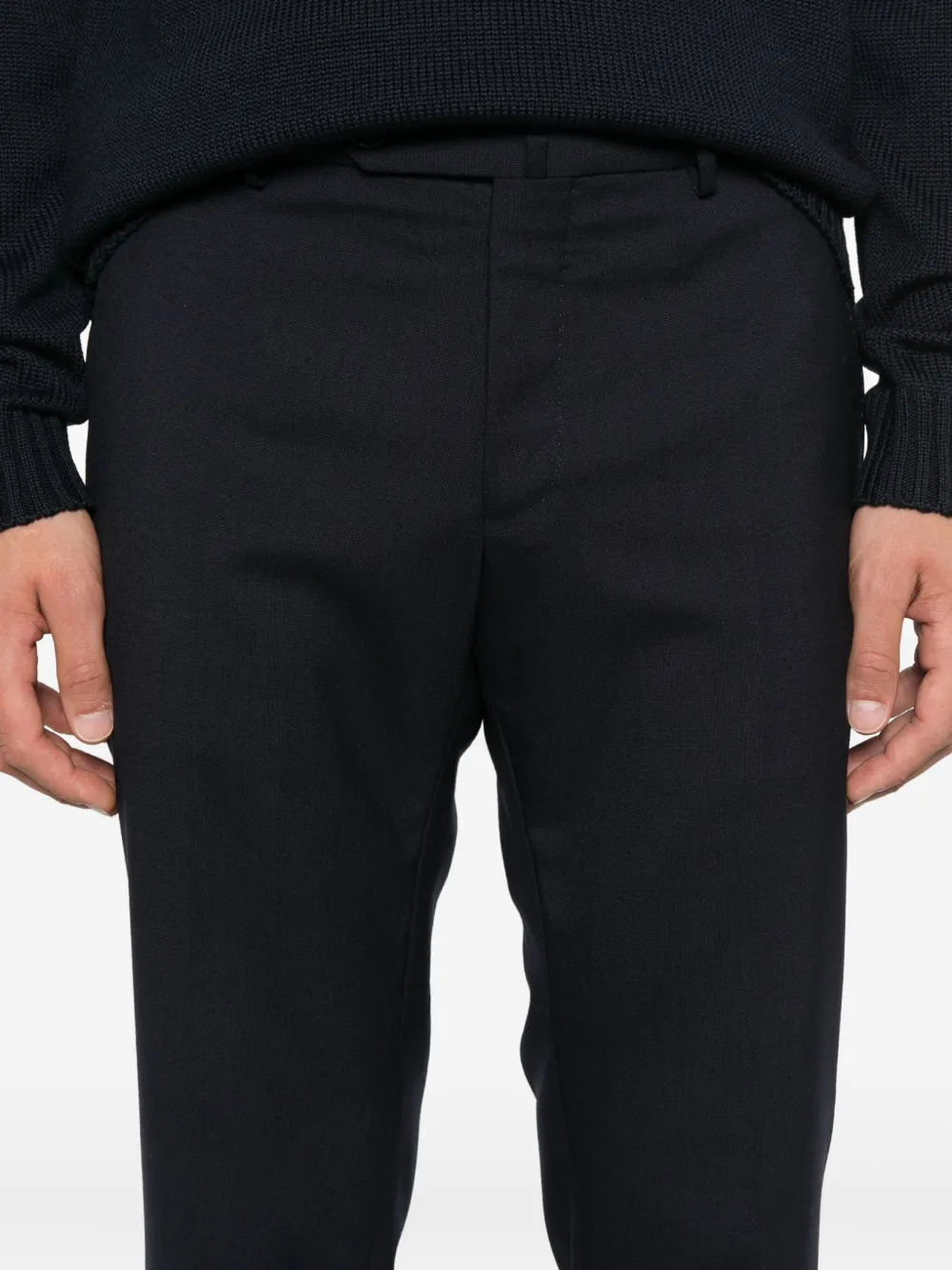 Incotex Broek met platte voorkant Blauw