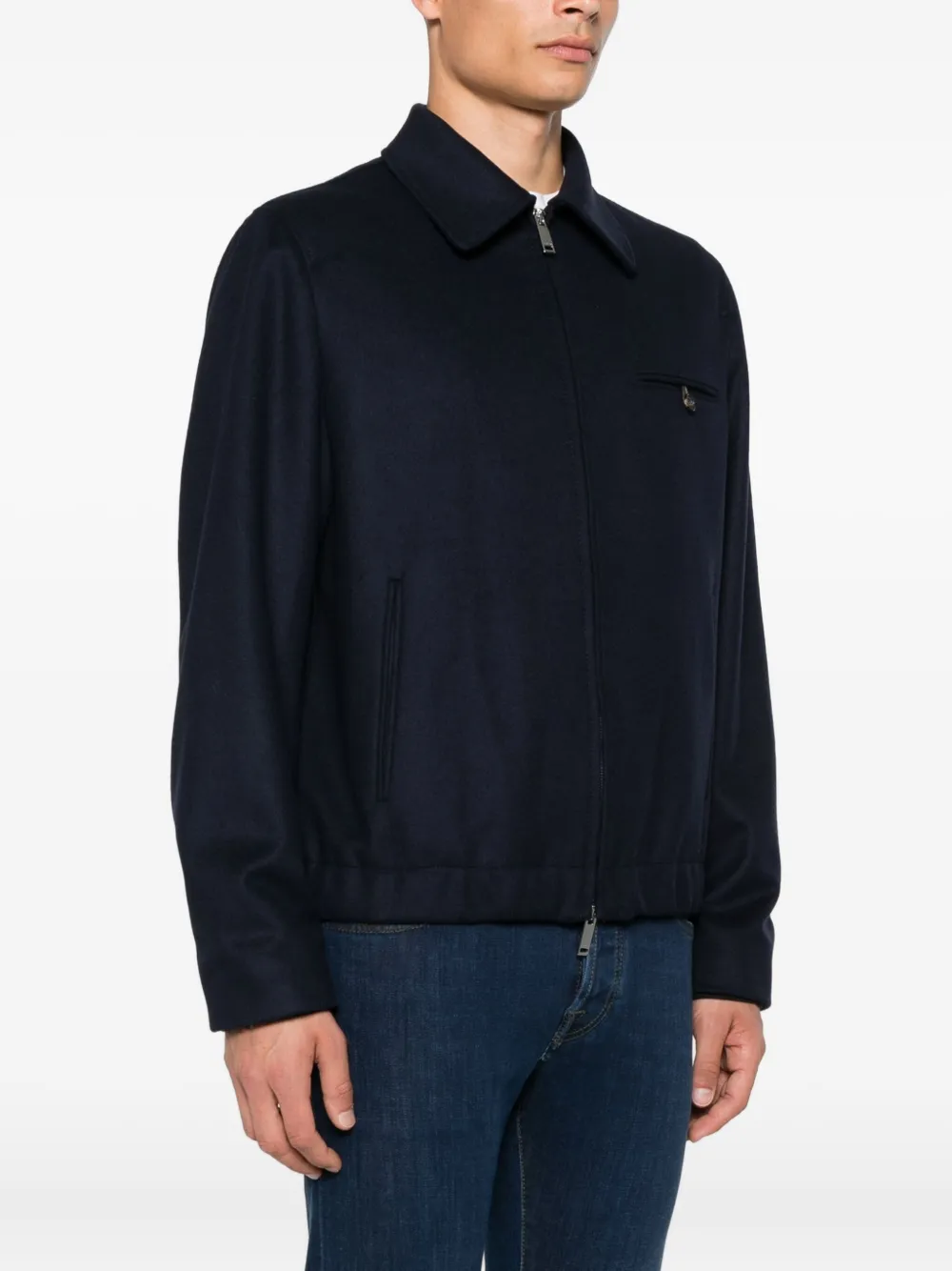 Incotex Jack met rits Blauw