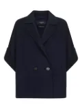 Weekend Max Mara double-breasted short-sleeve coat - Blue