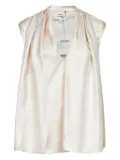 LouLou de Saison Sade draped silk top - Neutrals