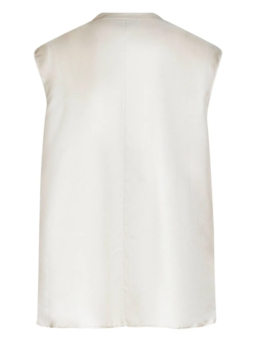 LouLou de Saison Sade gedrapeerde zijden top Beige