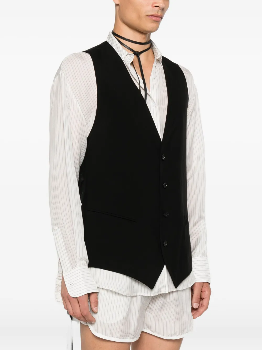 Ann Demeulemeester Martingale Weste In Black