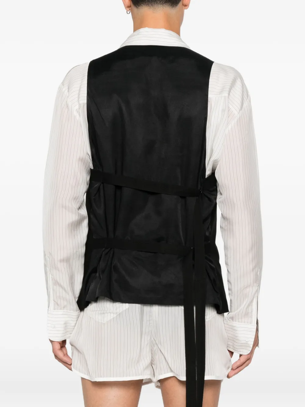 Ann Demeulemeester Martingale Weste In Black