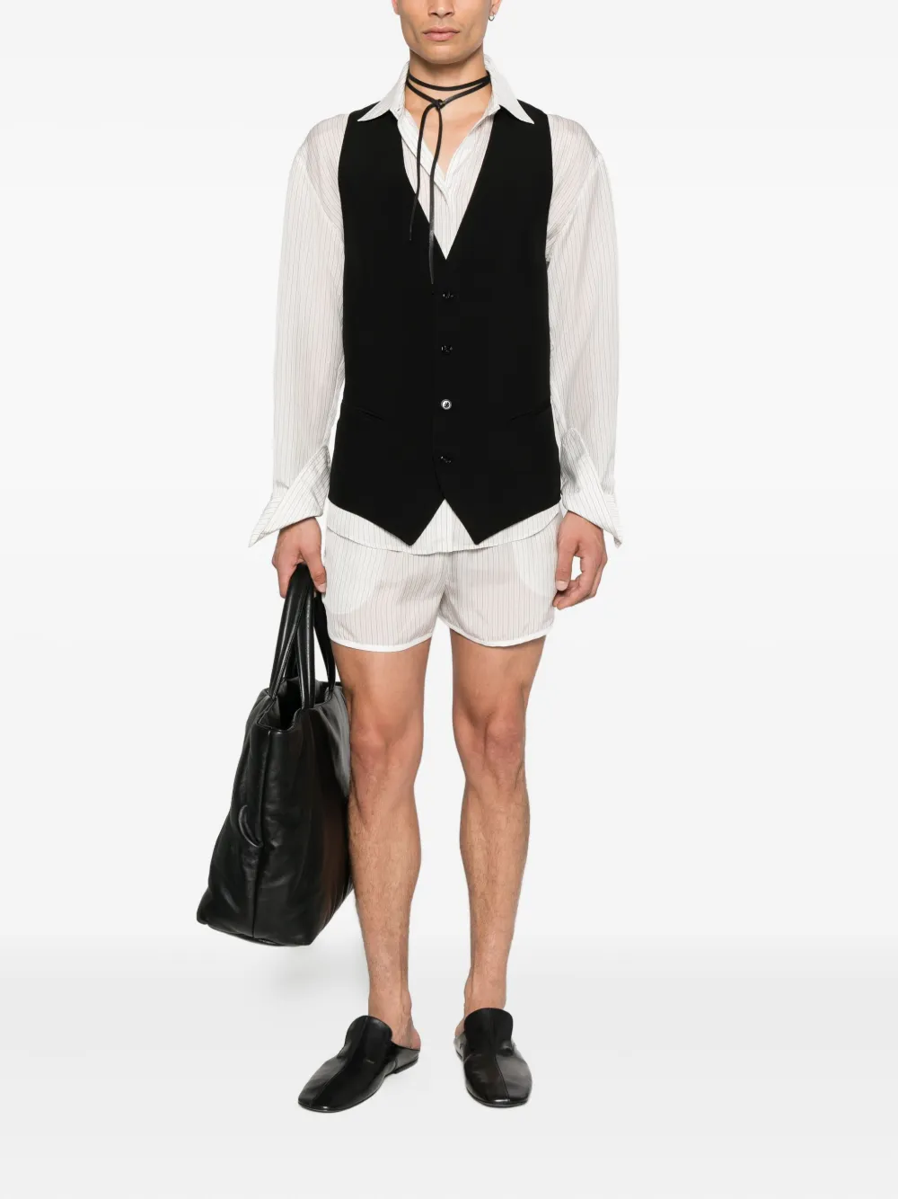 Ann Demeulemeester Martingale Weste In Black