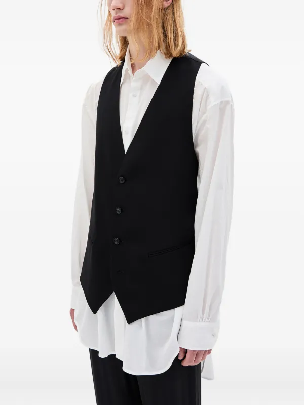 ANN DEMEULEMEESTER ブラックベスト XXS Ann Demeulemeester Martingale ベスト | ブラック | FARFETCH JP