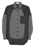 Stella McCartney panelled button-up shirt - Grey