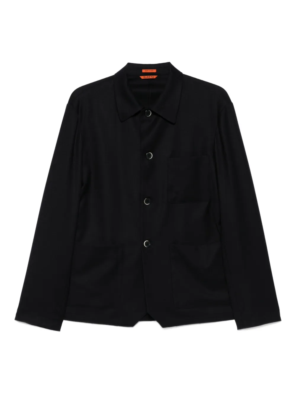 Barena Shirtjack met opgestikte zak Blauw