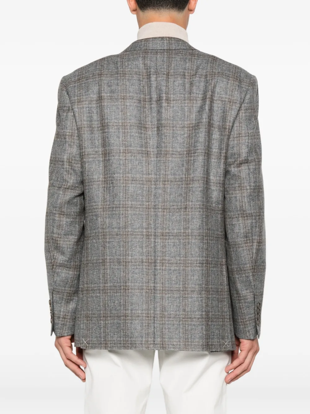 Canali Geruit jack Grijs