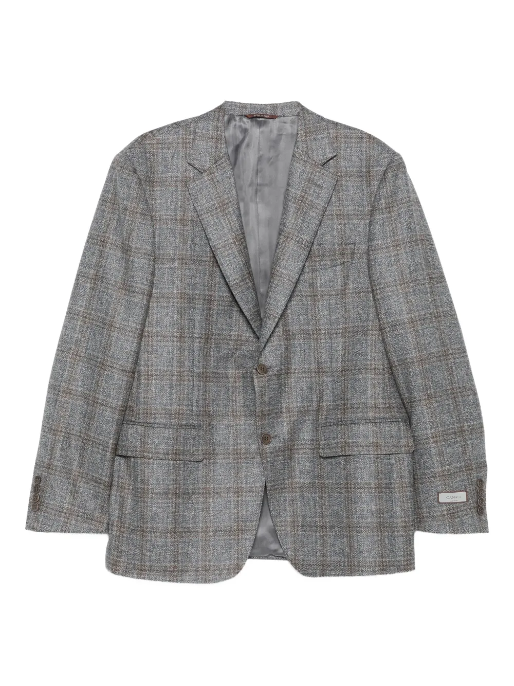 Canali Geruit jack Grijs