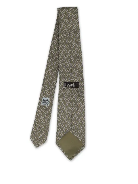 Hermès Pre-Owned 2023 patterned silk tie