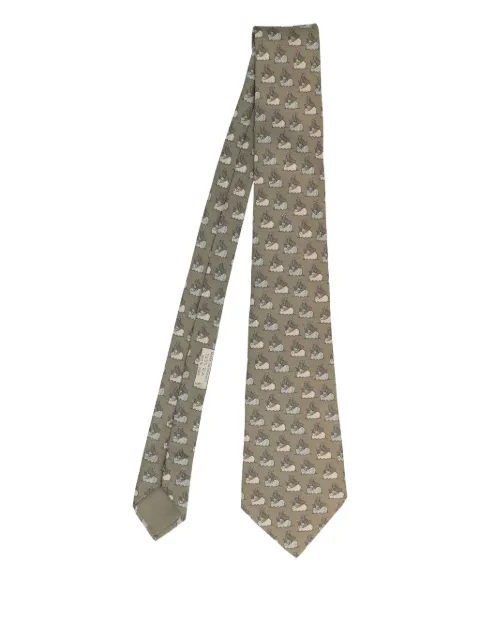 Hermès Pre-Owned 2005 boat-print silk tie