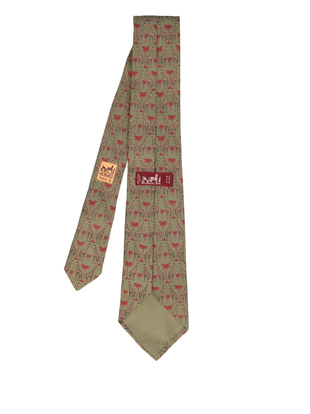 Hermès Pre-Owned 2024 giraffe-print silk tie | Image 2