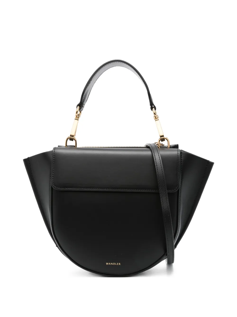 Wandler Hortensia kleine gewelfde shopper Zwart