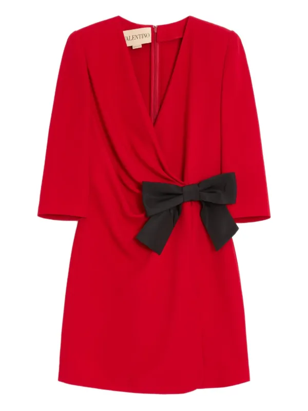 Valentino Garavani bow-detail Mini Dress Red FARFETCH PH