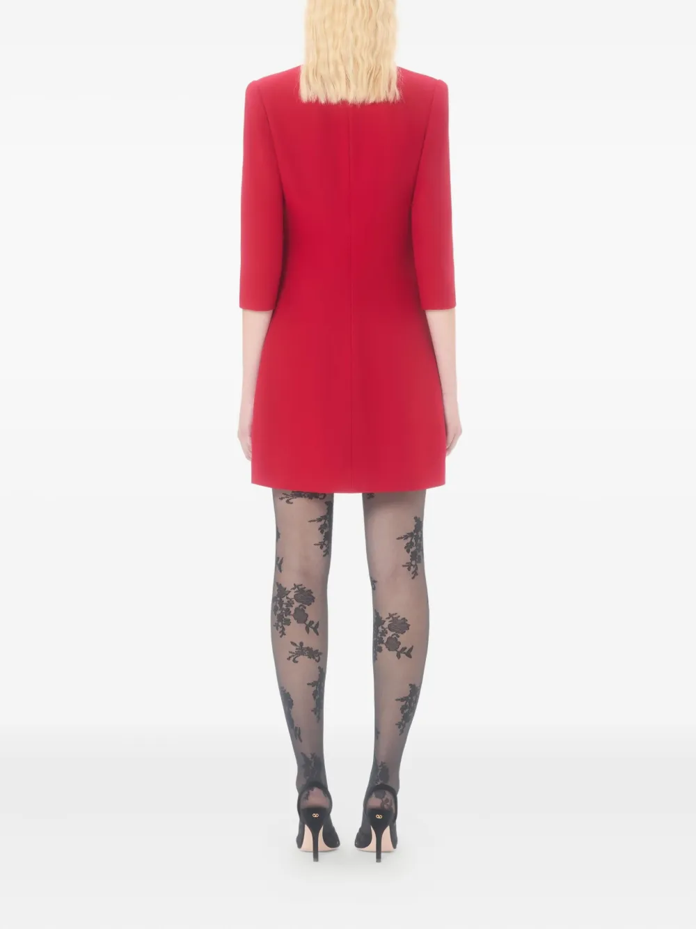 Valentino Garavani Zijden midi-jurk met strikdetail Rood